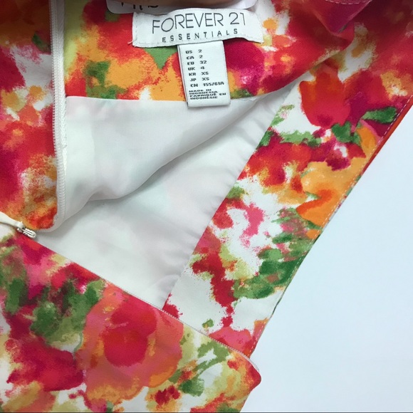 FOREVER 21 Floral Bottom Pencil Skirt Sz 2 - Picture 5 of 7
